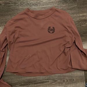 pink long sleeve shirt